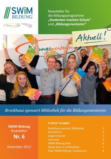 Download des Newsletters - Studenten machen Schule