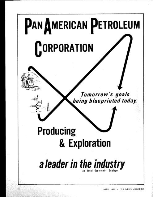 The Magazine April, 1970 - Mines Magazine - Colorado School of ...