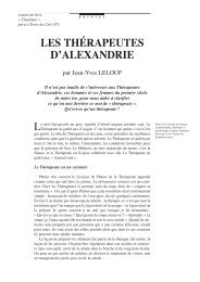 Les thérapeutes d'Alexandrie - Terre du Ciel