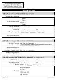 Uitleenformulier - Gemeente glabbeek