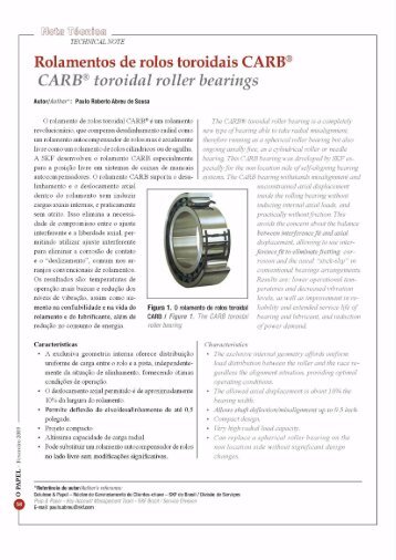 CARB toroidal roller bearings - Revista O Papel