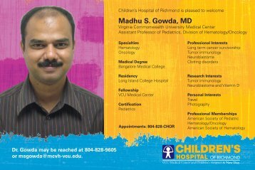 Madhu S. Gowda, MD - Virginia Commonwealth University Health ...