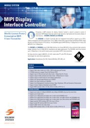 MIPI Display Interface Controller - Solomon Systech Limited