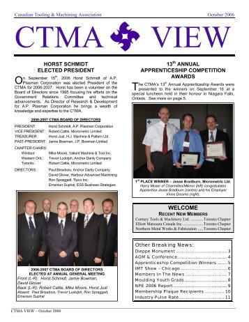 October 2006 - CTMA: The Canadian Tooling and Machining ...