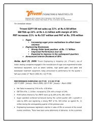 Investor Brief April 2009 - Triveni Engineering