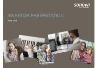 INVESTOR PRESENTATION - Sonova