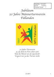 Jubiläum 50 Jahre Männerturnverein Fällanden