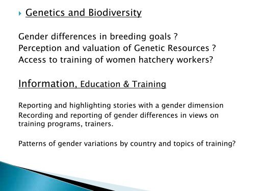 Dr Ambekar E. Eknath - GENDER IN AQUACULTURE AND ...