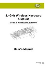 2.4ghz Wireless Keyboard & Mouse User's Manual - Brandsmart USA