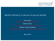 Efficiency, Taxation and Regulation of Modern Betting Markets