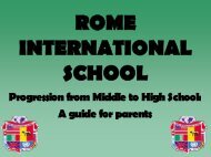 A guide for parents - Rome International School