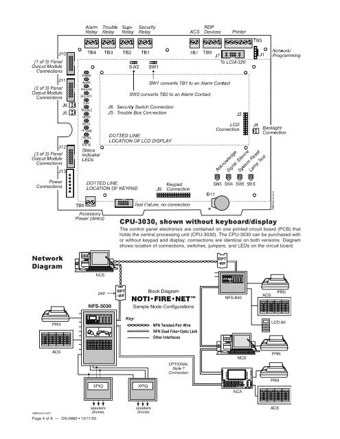 NOTIFIER VCM-4RK USED Fire Alarms Facility Maintenance & Safety Notifier 3030 Wiring Diagram OPEN Islamabad