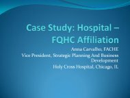 Case Study: Hospital â FQHC Affiliation