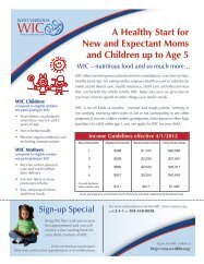 A Healthy Start for New and Expectant Moms ... - West Virginia WIC