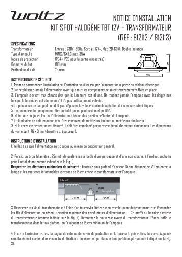 fiche produit spot woltz 812113