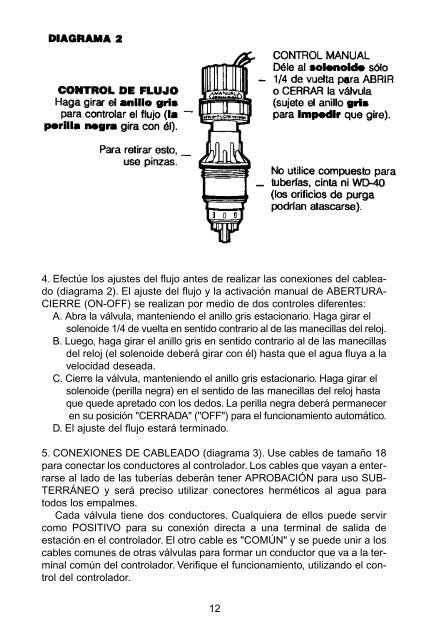 owner's manual for electric valves manual del propietario ... - Rain Bird