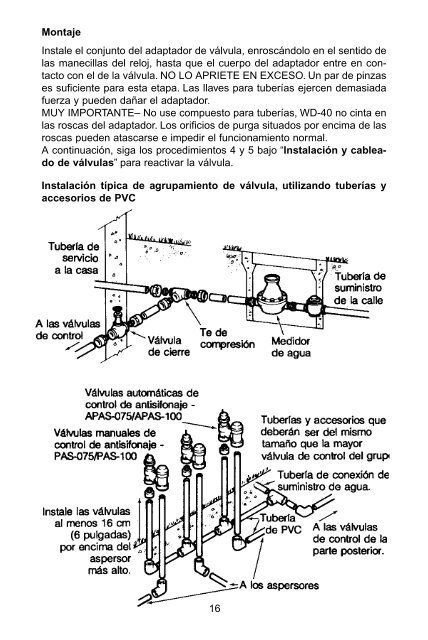 owner's manual for electric valves manual del propietario ... - Rain Bird