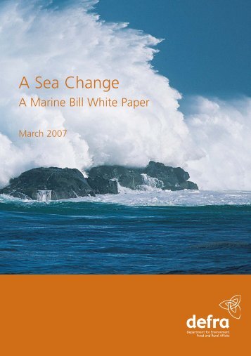 Marine Bill White Paper - ARCHIVE: Defra