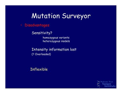 Analysis of sequence data in the cancer genome project