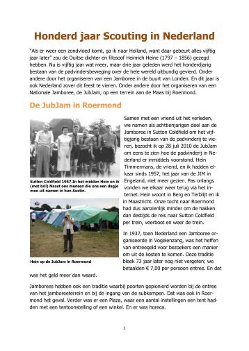 Honderd jaar Scouting in Nederland - kelpin.nl