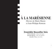Ã la MarÃ©sienne - CD Baroque - K617