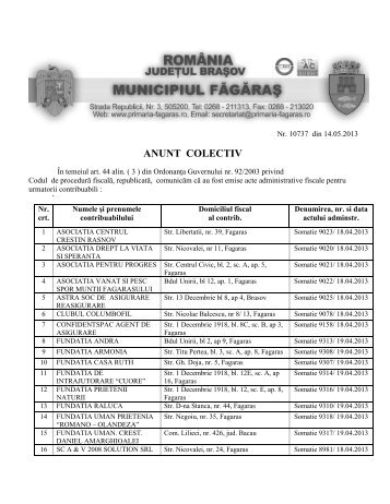 ANUNT COLECTIV persoane juridice 14.05.2013 - Primaria ...