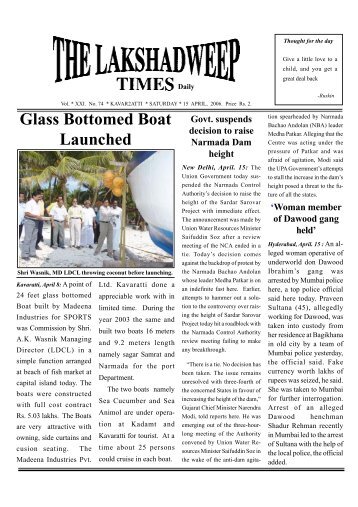 LakshaDweep Times 15-Apr-2006 - IntraLAK
