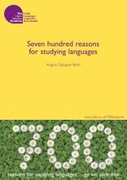 Seven hundred reasons for studying languages - LLAS Centre for ...