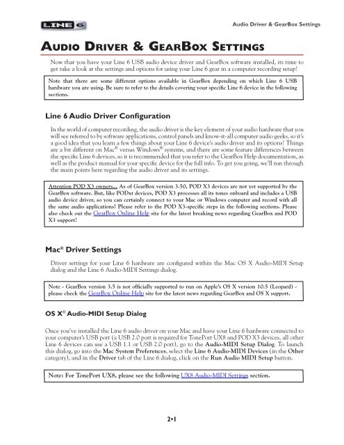 Line 6 GearBox 3.5 - Recording Setup Guide - MIDI Manuals