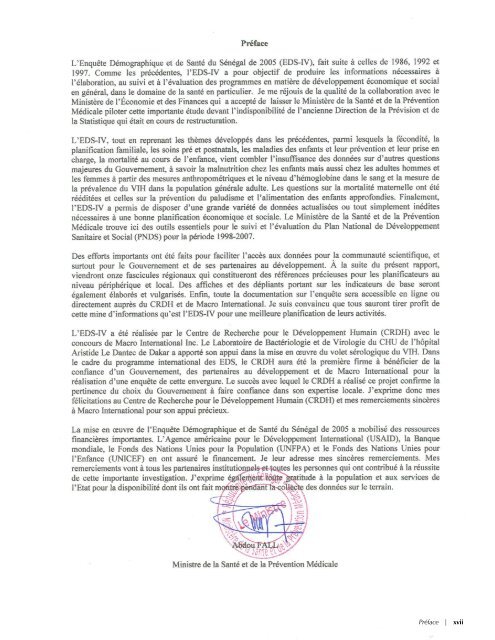 EnquÃªte DÃ©mographique et de SantÃ© SÃ©nÃ©gal 2005 ... - Measure DHS