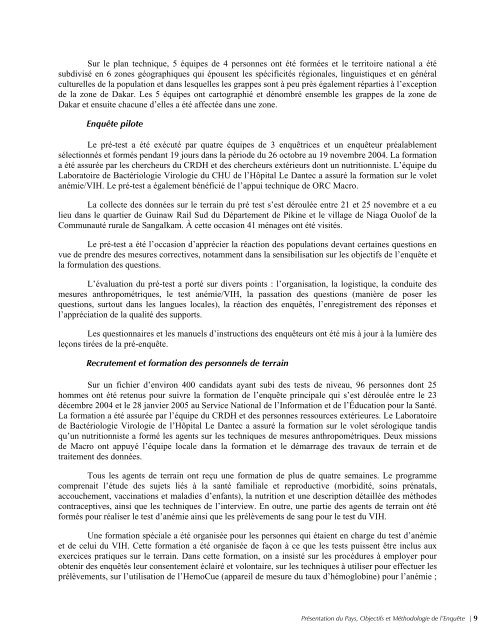 EnquÃªte DÃ©mographique et de SantÃ© SÃ©nÃ©gal 2005 ... - Measure DHS