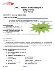 ORAC Antioxidant Assay Kit (AOX-2) (pdf) - Zen-Bio Inc.