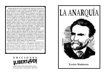 Errico Malatesta - Folletos Libertad