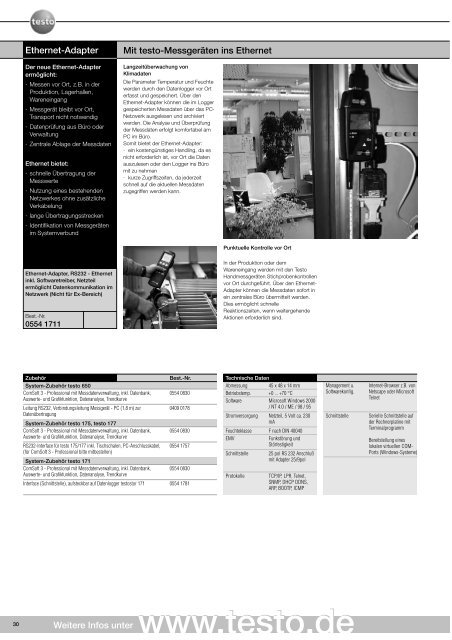 Messgeräte für Feuchte - Testo AG