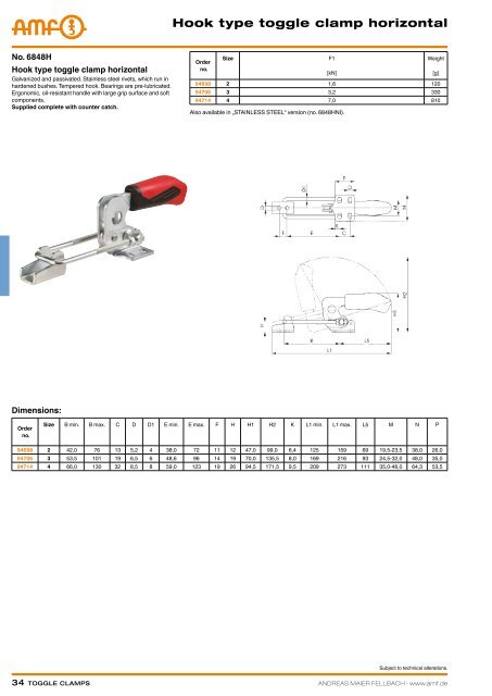 Toggle clamps - STOCKFER