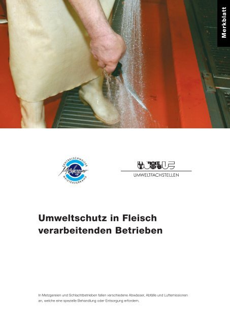 Umweltschutz in Fleisch verarbeitenden Betrieben