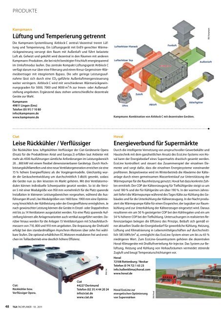 Lüftung und Temperierung getrennt Energieverbund - TGA Fachplaner