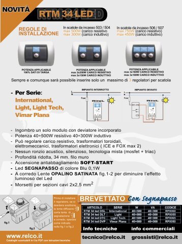 novitÃ  RTM 34 LED - Relco