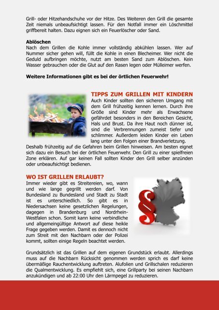 Tipps zum sicheren Grillen - bei der Feuerwehr Erlangen