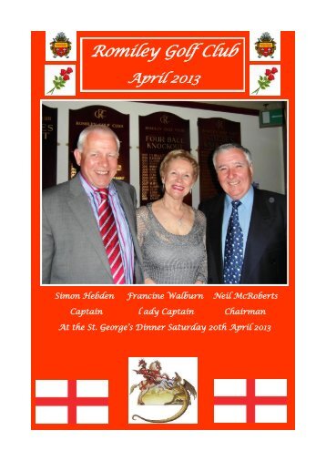 to read April 2013 newsletter - Romiley Golf Club