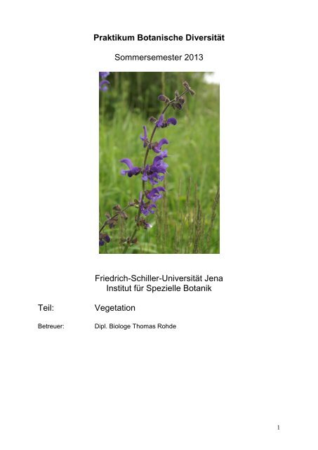Skript Vegetation Botanischer Garten Jena FriedrichSchiller