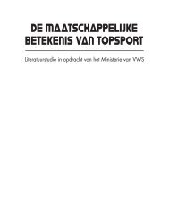 de maatschappelijke betekenis van topsport - Mulier Instituut