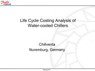 Life Cycle Costing Analysis of Water-cooled Chillers