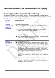 Draft Professional Standards for Teaching School Geography - afssse