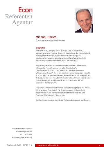 Michael Harles - Econ Referenten-Agentur