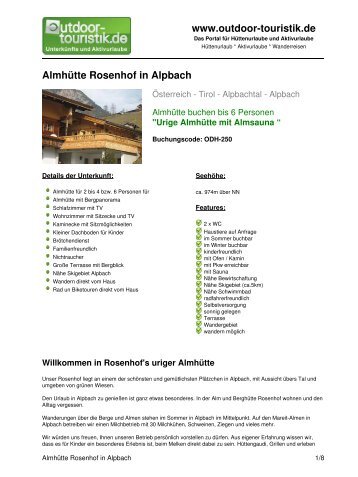 Almhütte Rosenhof in Alpbach - Outdoor-Touristik