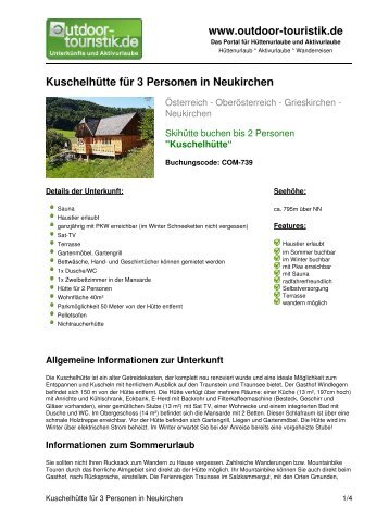 Kuschelhütte für 3 Personen in Neukirchen - Outdoor-Touristik