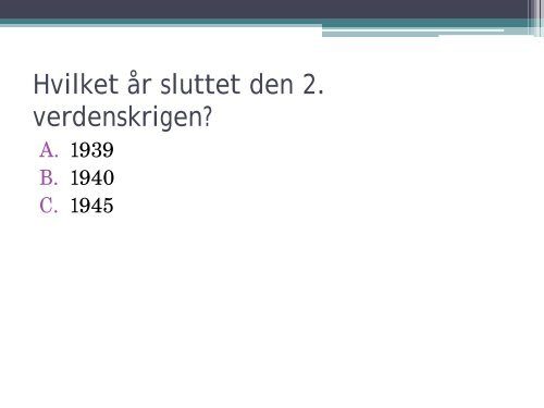 quiz om den Kalde Krigen - Lesesenteret