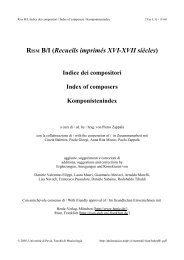 RISM B/I (Recueils imprimÃ©s XVI-XVII siÃ¨cles) Indice dei compositori ...