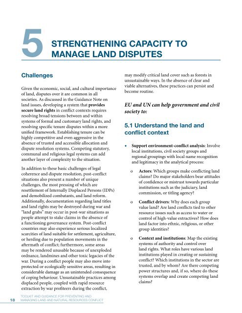 Strengthening capacity - Disasters and Conflicts - UNEP